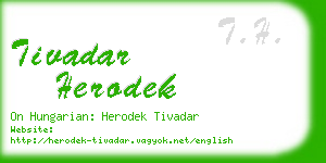 tivadar herodek business card